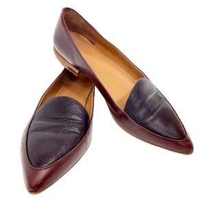 Everlane The Modern Point Leather Oxford Loafer Oxblood Burgundy Black Italy 8.5